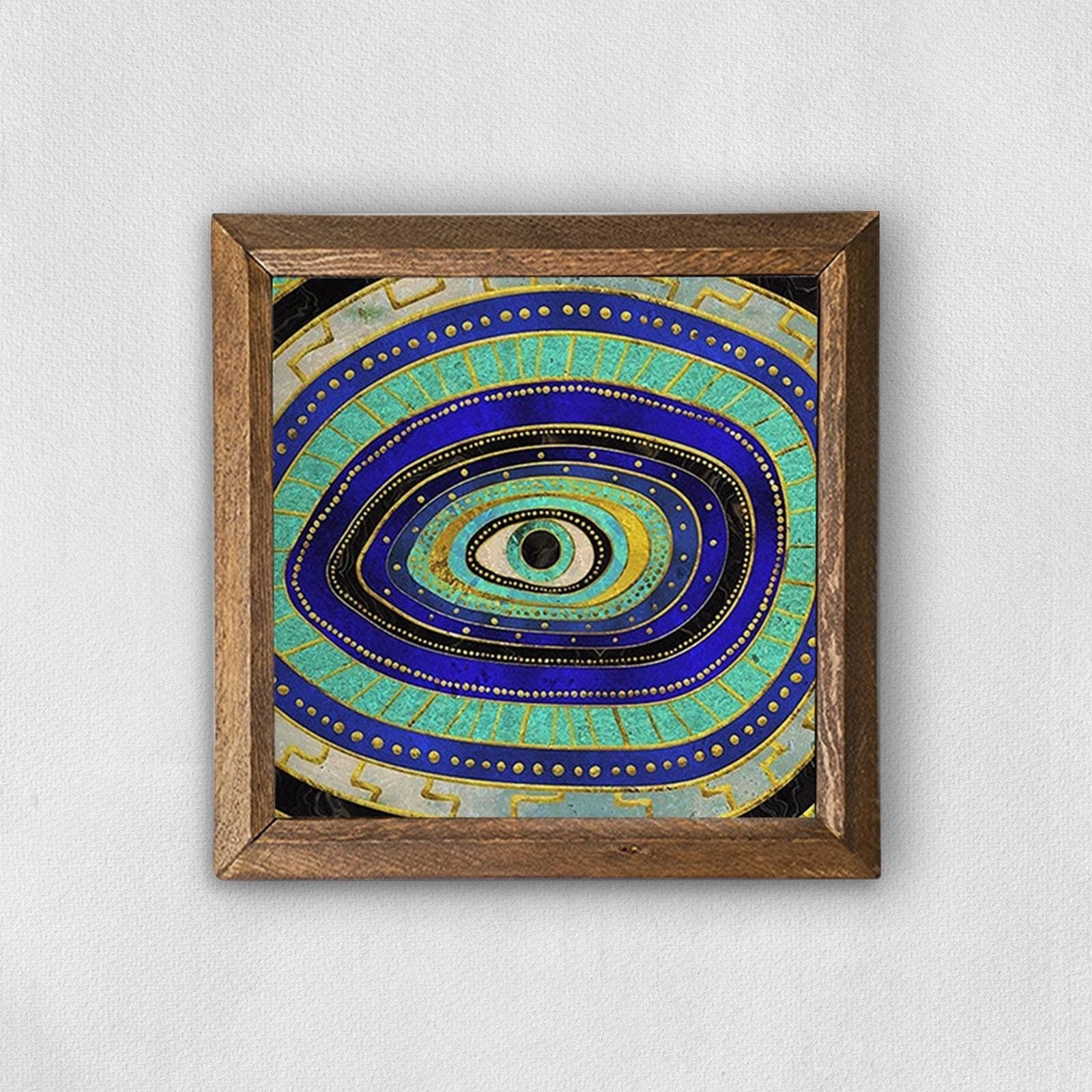 Evil Eye Nazar Natural Stone Wall Art | Artistry Home