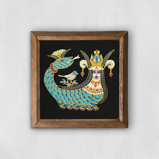 Lion Lizard Sahmeran Natural Stone Wall Art | Artistry Home