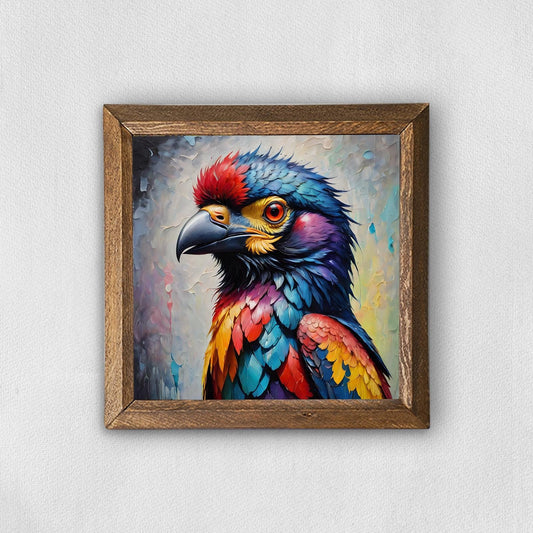 Parrot In Colour Natural Stone Wall Art | Artistry Home