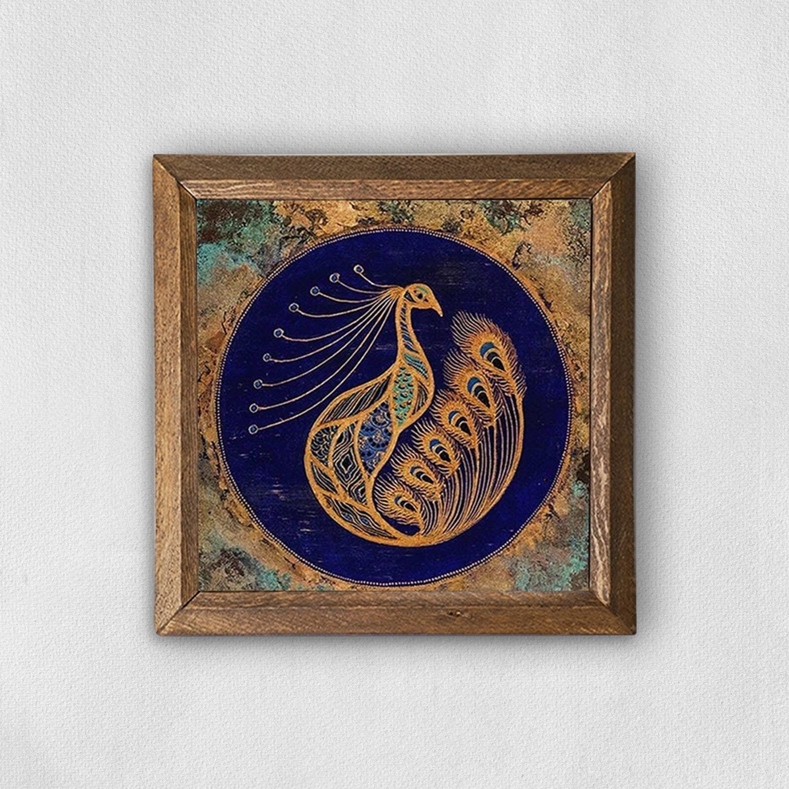 Peacock Natural Stone Wall Art | Artistry Home