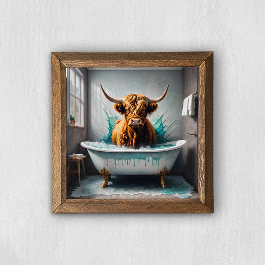 Splashing Cow Natural Stone Wall Art | Artistry Home