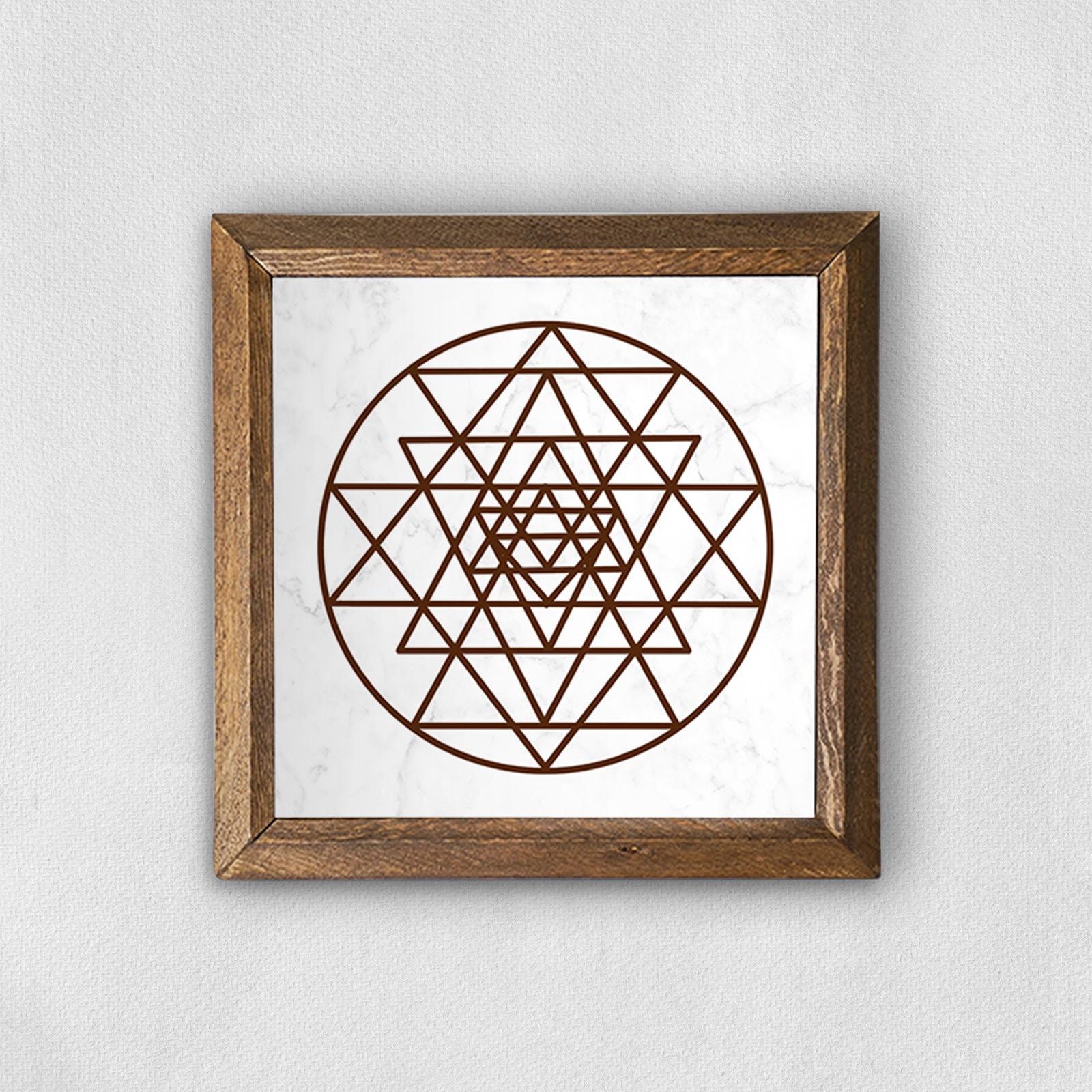 Sri Yantra Natural Stone Wall Art | Artistry Home
