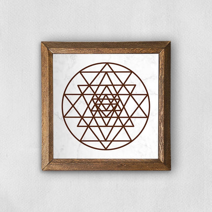 Sri Yantra Natural Stone Wall Art | Artistry Home