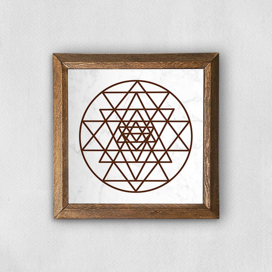 Sri Yantra Natural Stone Wall Art | Artistry Home