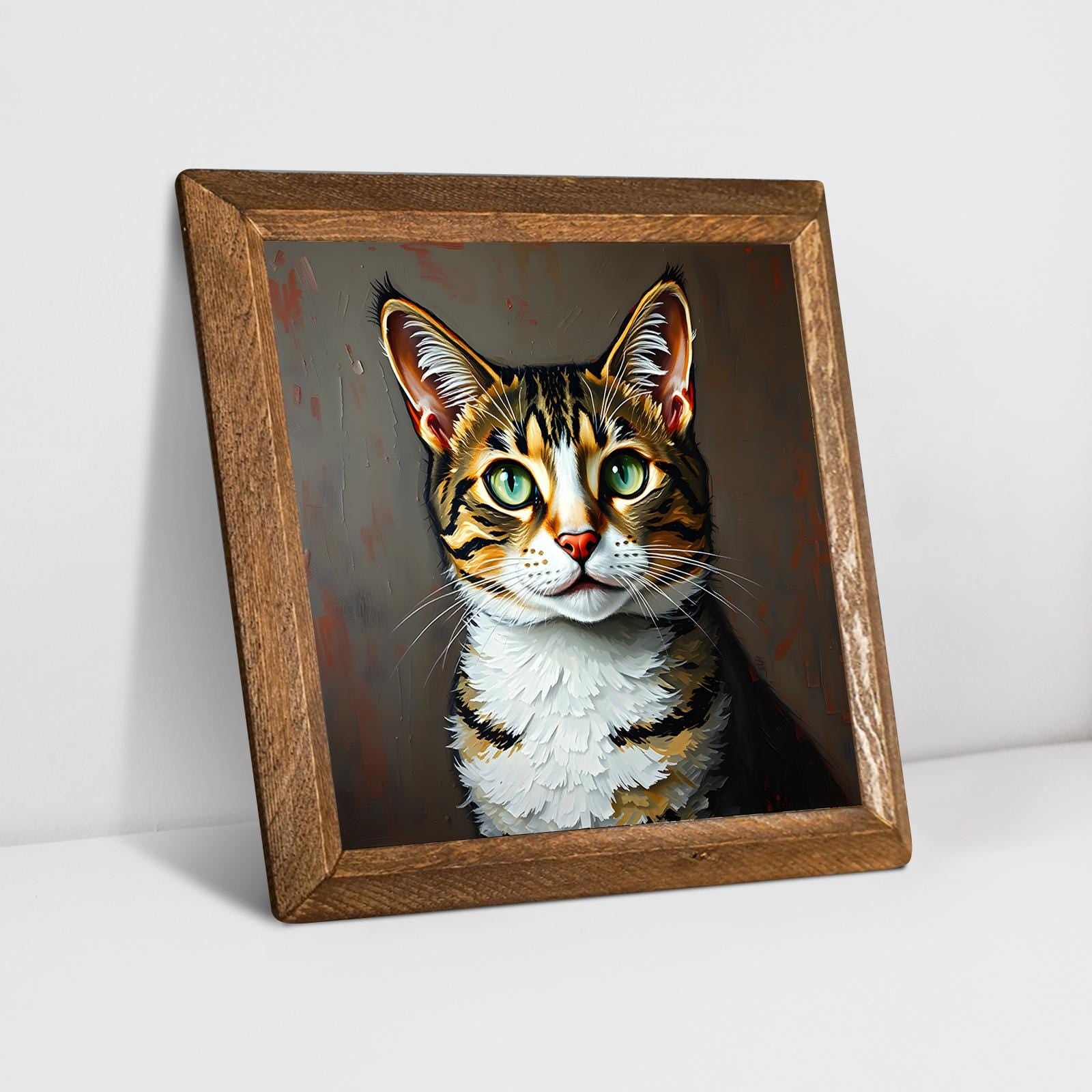 Autumn Tabby Natural Stone Wall Art - Cat Wall Decor | Artistry Home