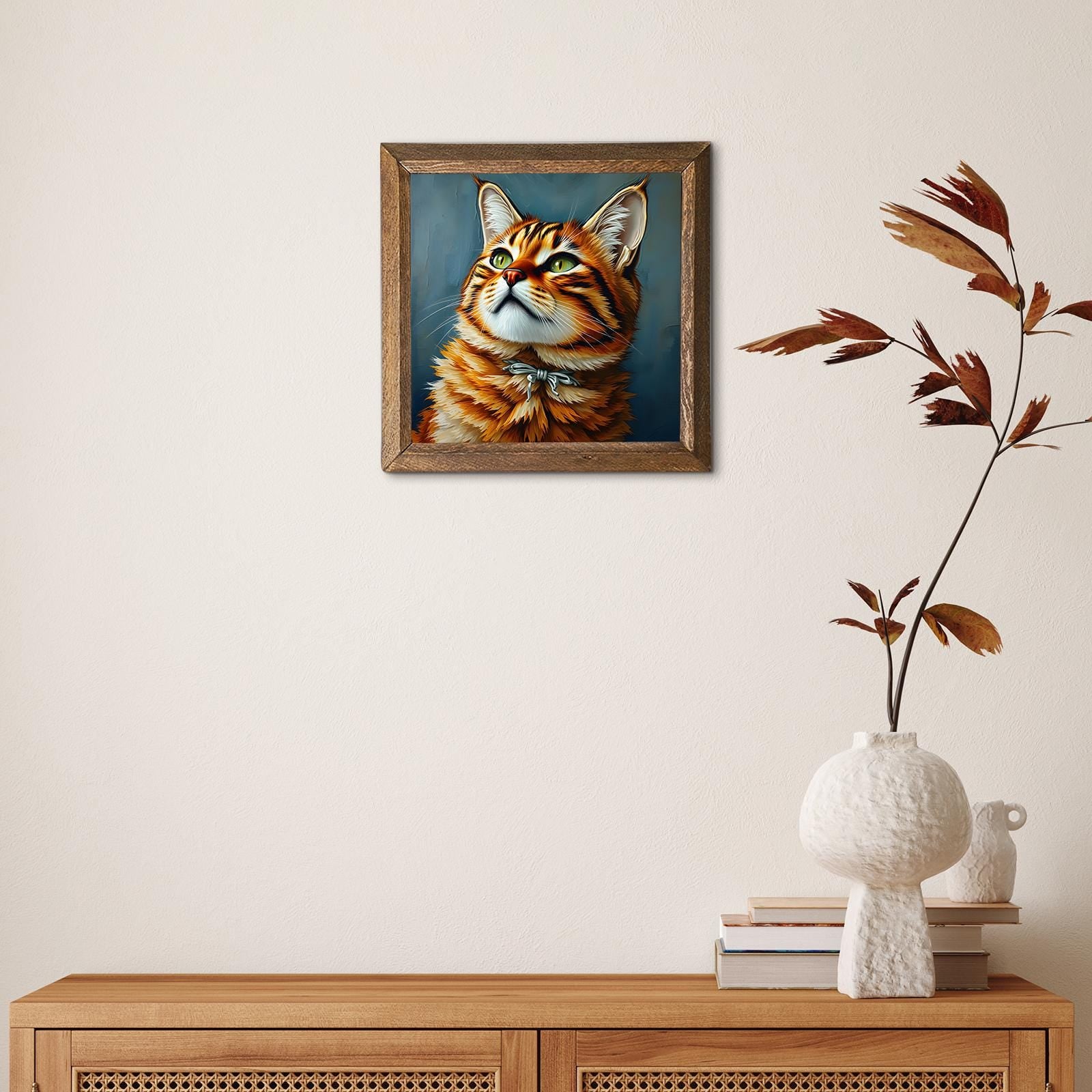 Golden Whiskers Natural Stone Wall Art - Botanical Wall Art | Artistry Home
