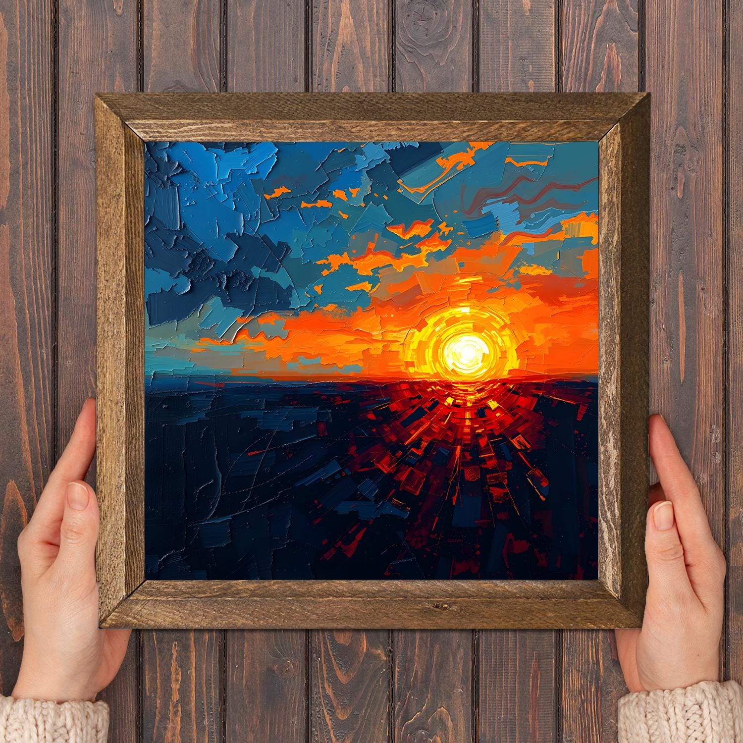 Crimson Dusk Natural Stone Wall Art - Dusk Wall Art | Artistry Home