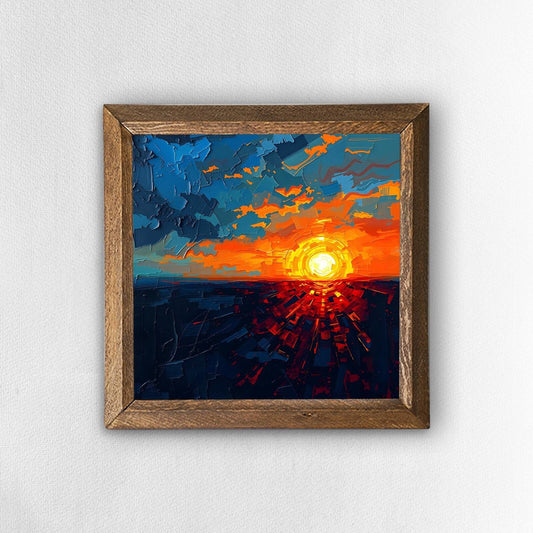 Crimson Dusk Natural Stone Wall Art | Artistry Home