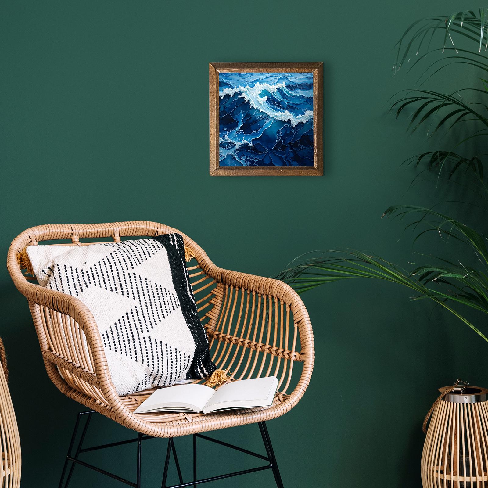 Blue Surge Natural Stone Wall Art - Flower Wall Art | Artistry Home