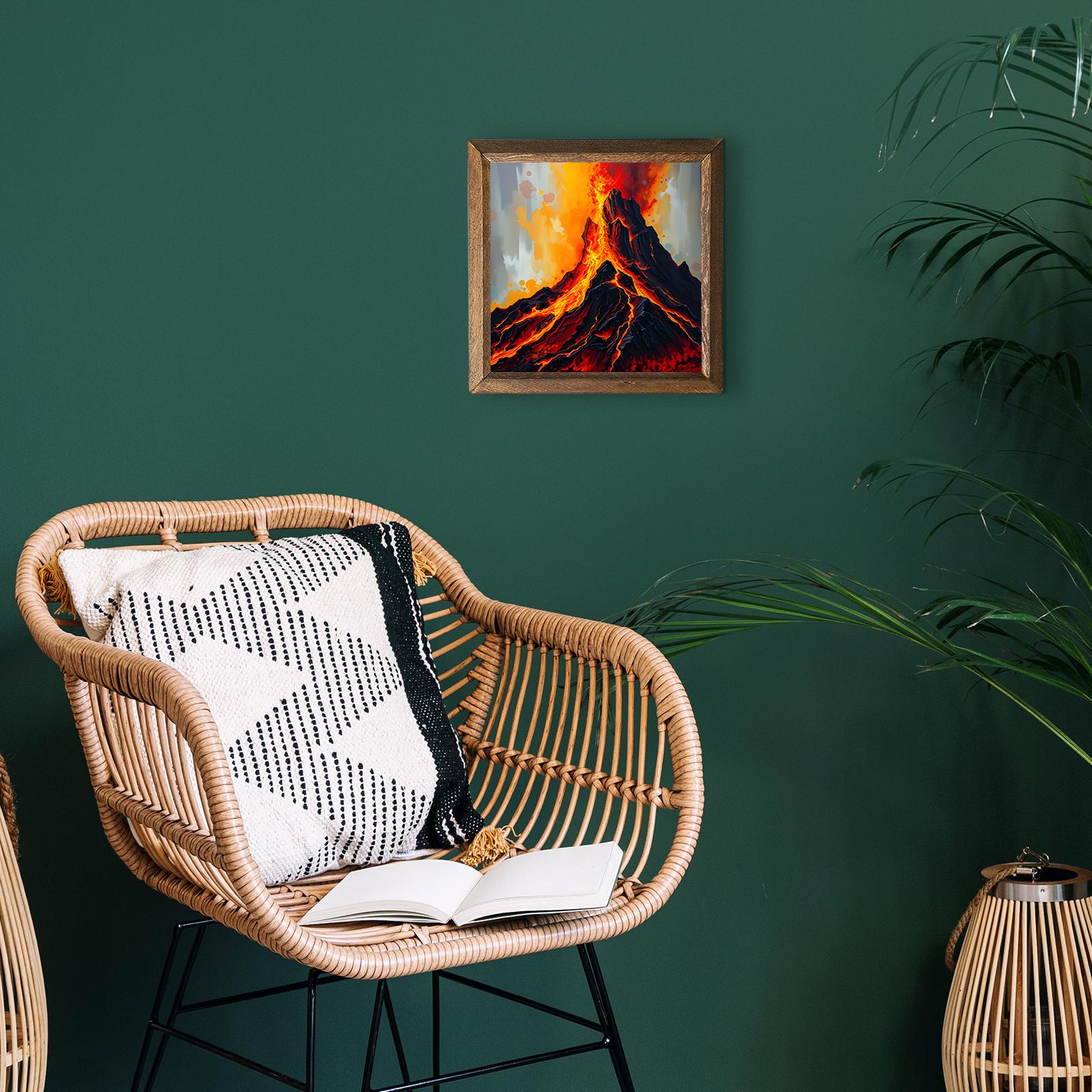 Volcano Natural Stone Wall Art - Framed Wall Art | Artistry Home