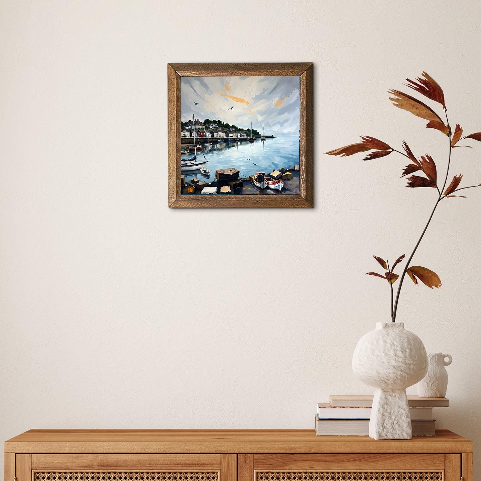 Bayside Glow Natural Stone Wall Art - Botanical Wall Art | Artistry Home