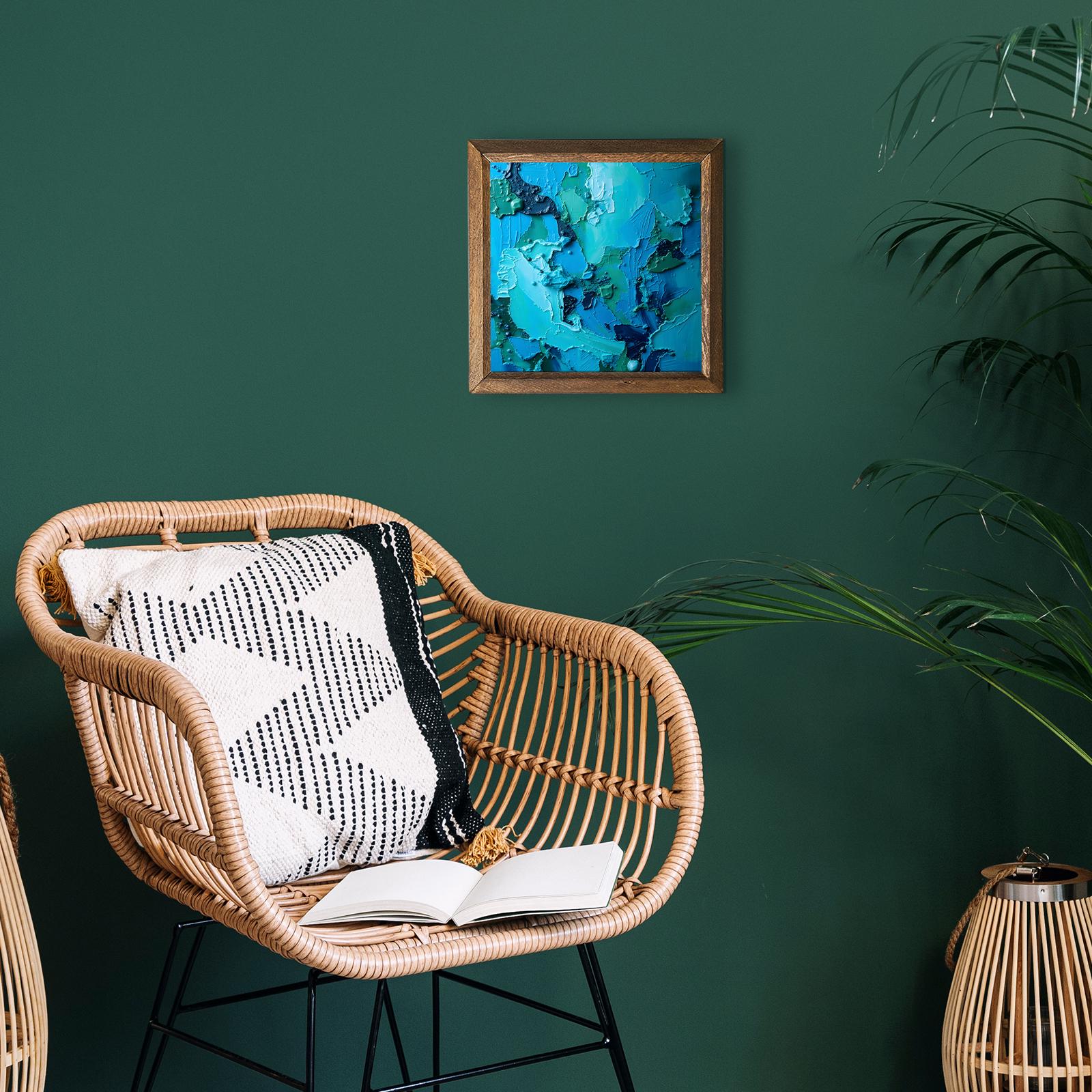 Blues Greens Natural Stone Wall Art - Flower Wall Art | Artistry Home