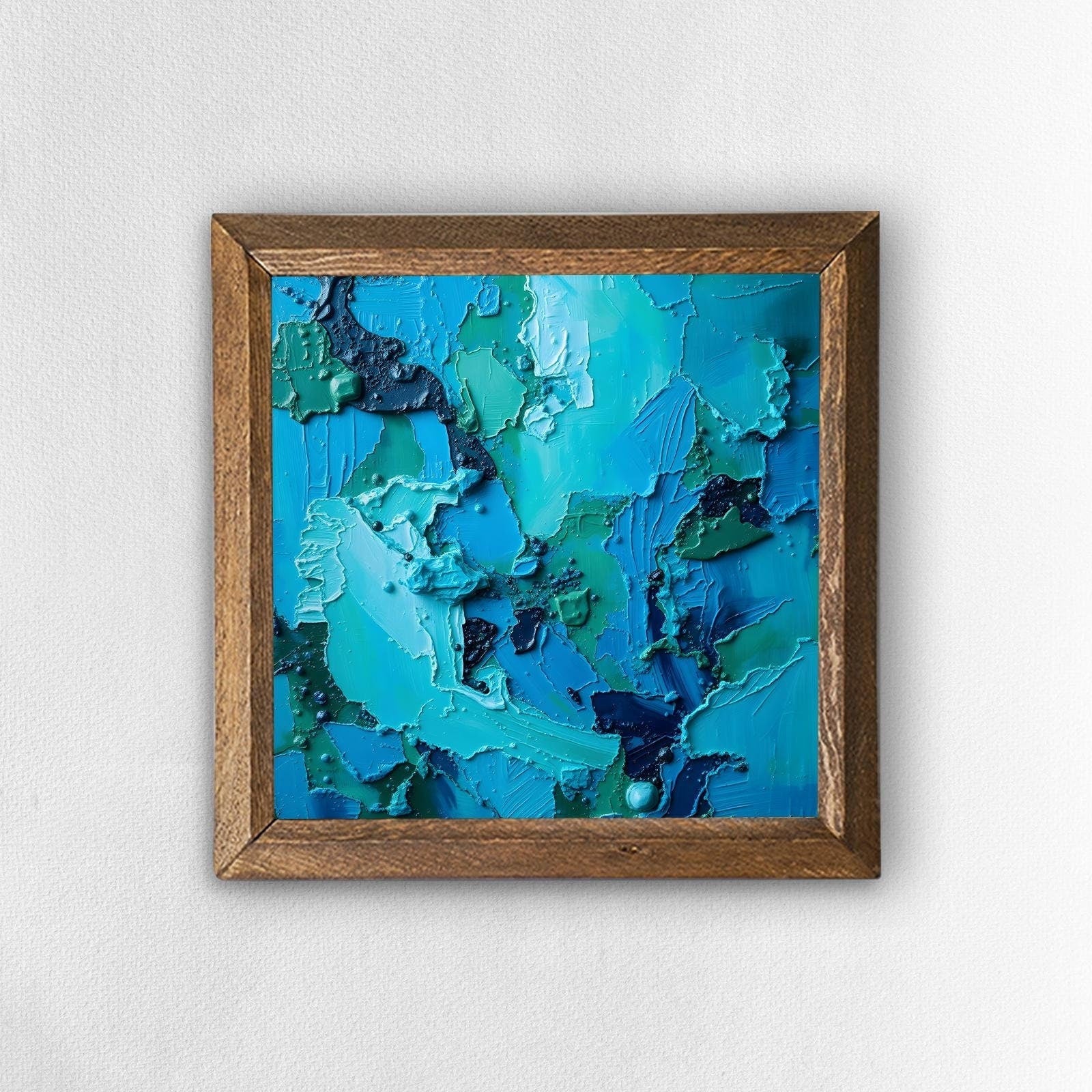 Blues Greens Natural Stone Wall Art | Artistry Home