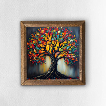 Kaleidoscope Tree Natural Stone Wall Art | Artistry Home