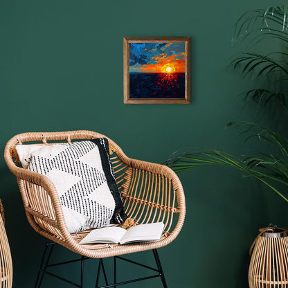 Crimson Dusk Natural Stone Wall Art - Flower Wall Art | Artistry Home