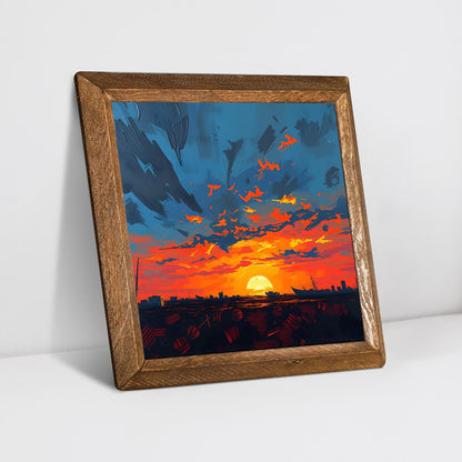Eternal Sundown Natural Stone Wall Art - Ceramic Wall Art | Artistry Home