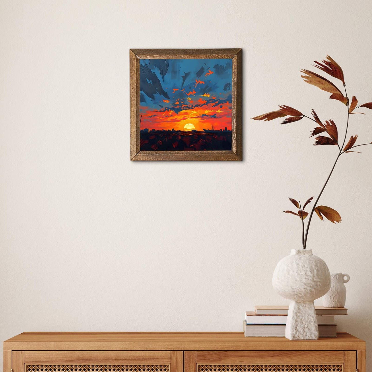 Eternal Sundown Natural Stone Wall Art - Botanical Wall Art | Artistry Home