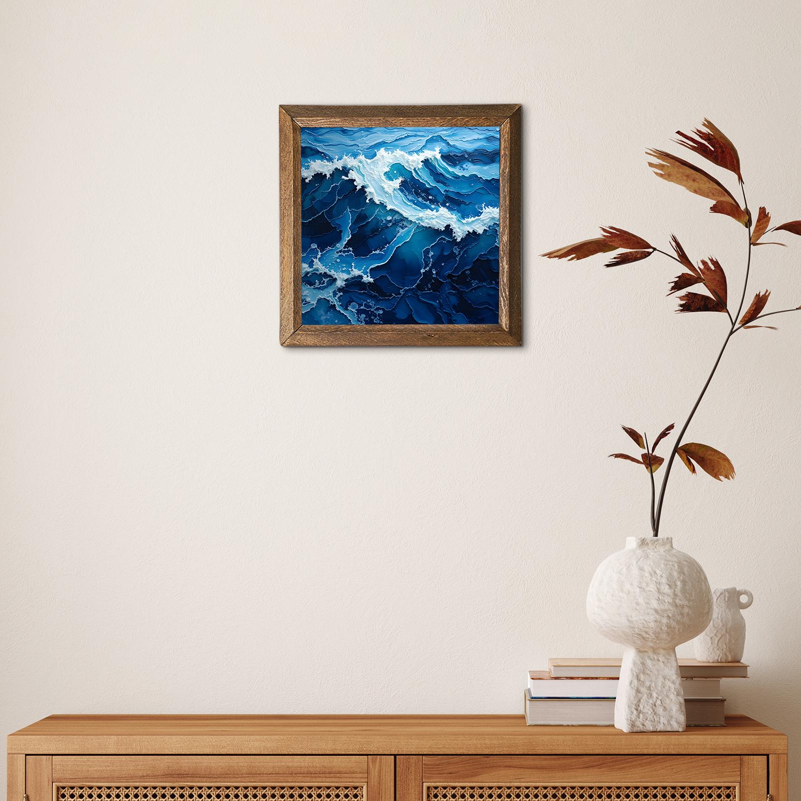 Blue Surge Natural Stone Wall Art - Blue Wall Art | Artistry Home