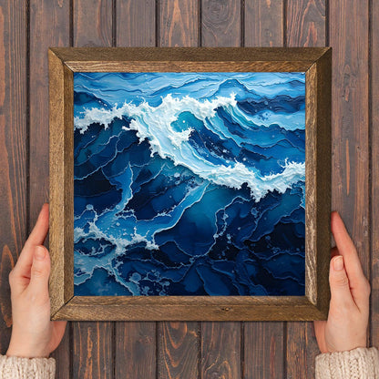 Blue Surge Natural Stone Wall Art - Ceramic Wall Art | Artistry Home