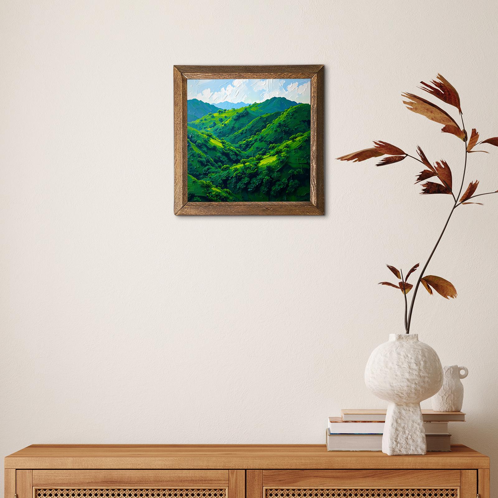 Green Serenity Natural Stone Wall Art - Botanical Wall Art | Artistry Home