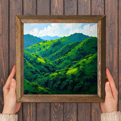 Green Serenity Natural Stone Wall Art - Floral Art | Artistry Home