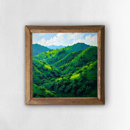 Green Serenity Natural Stone Wall Art | Artistry Home