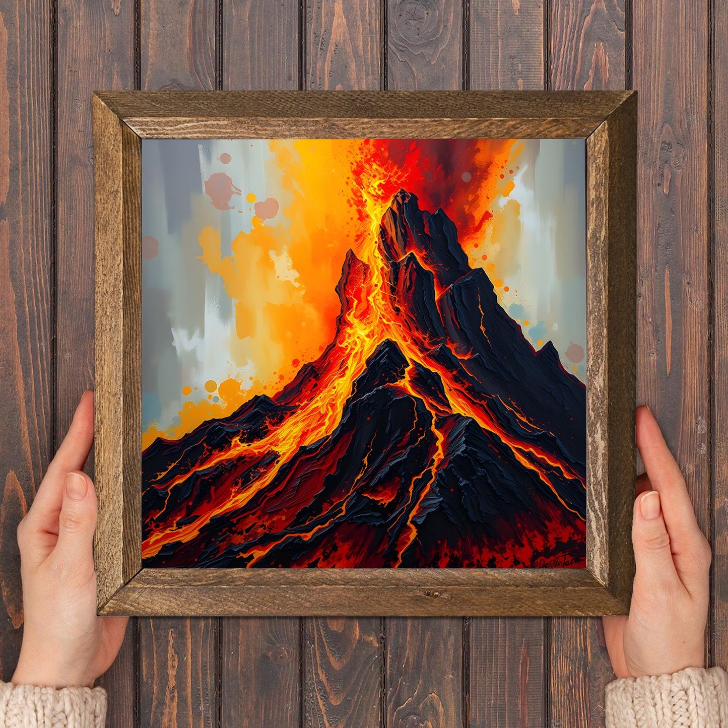Volcano Natural Stone Wall Art - Floral Art | Artistry Home