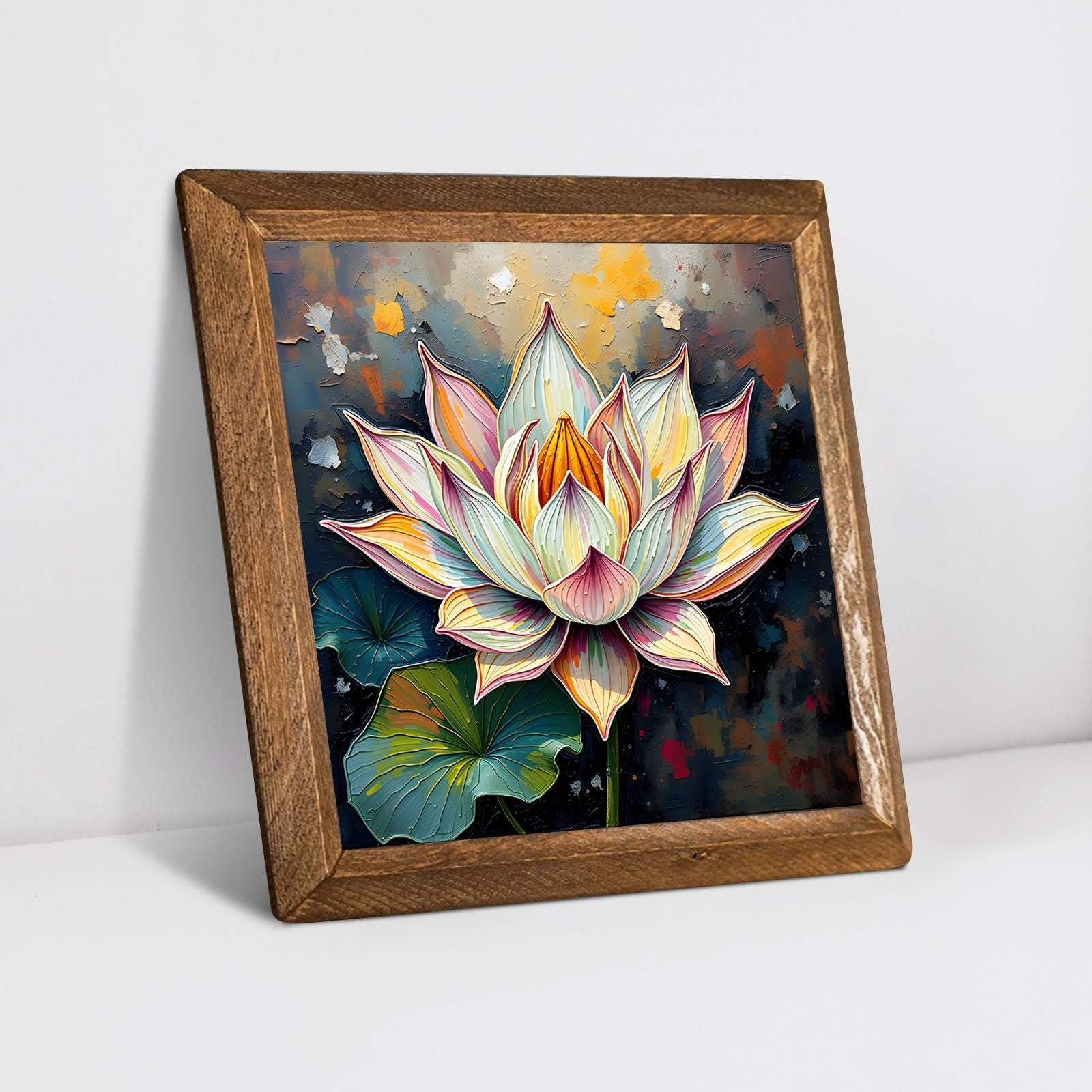 Lotus In Bloom Natural Stone Wall Art - Ceramic Wall Art | Artistry Home