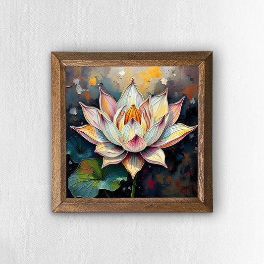 Lotus In Bloom Natural Stone Wall Art | Artistry Home