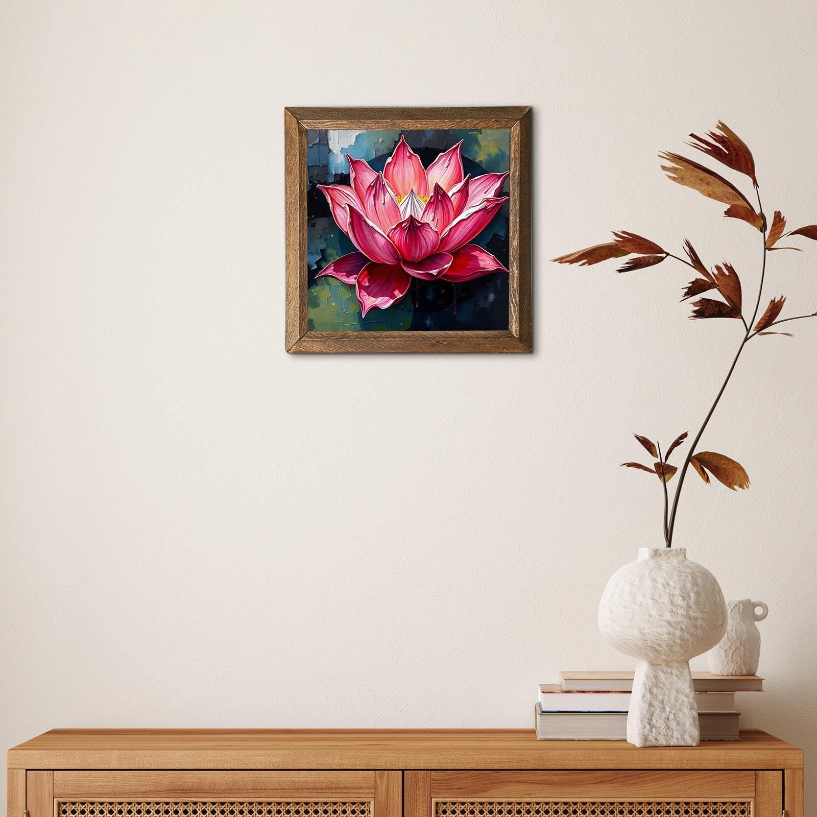 Lotus Of Light Natural Stone Wall Art - Botanical Wall Art | Artistry Home
