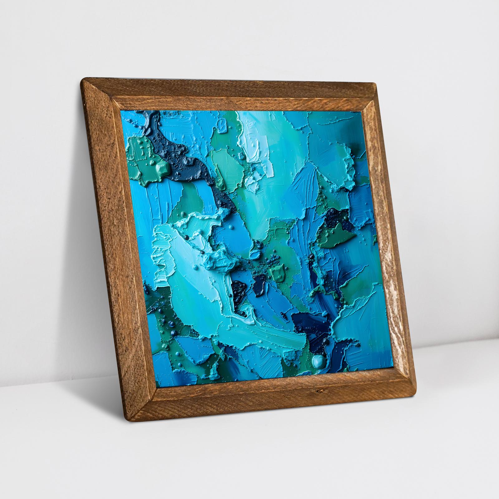 Blues Greens Natural Stone Wall Art - Botanical Wall Art | Artistry Home