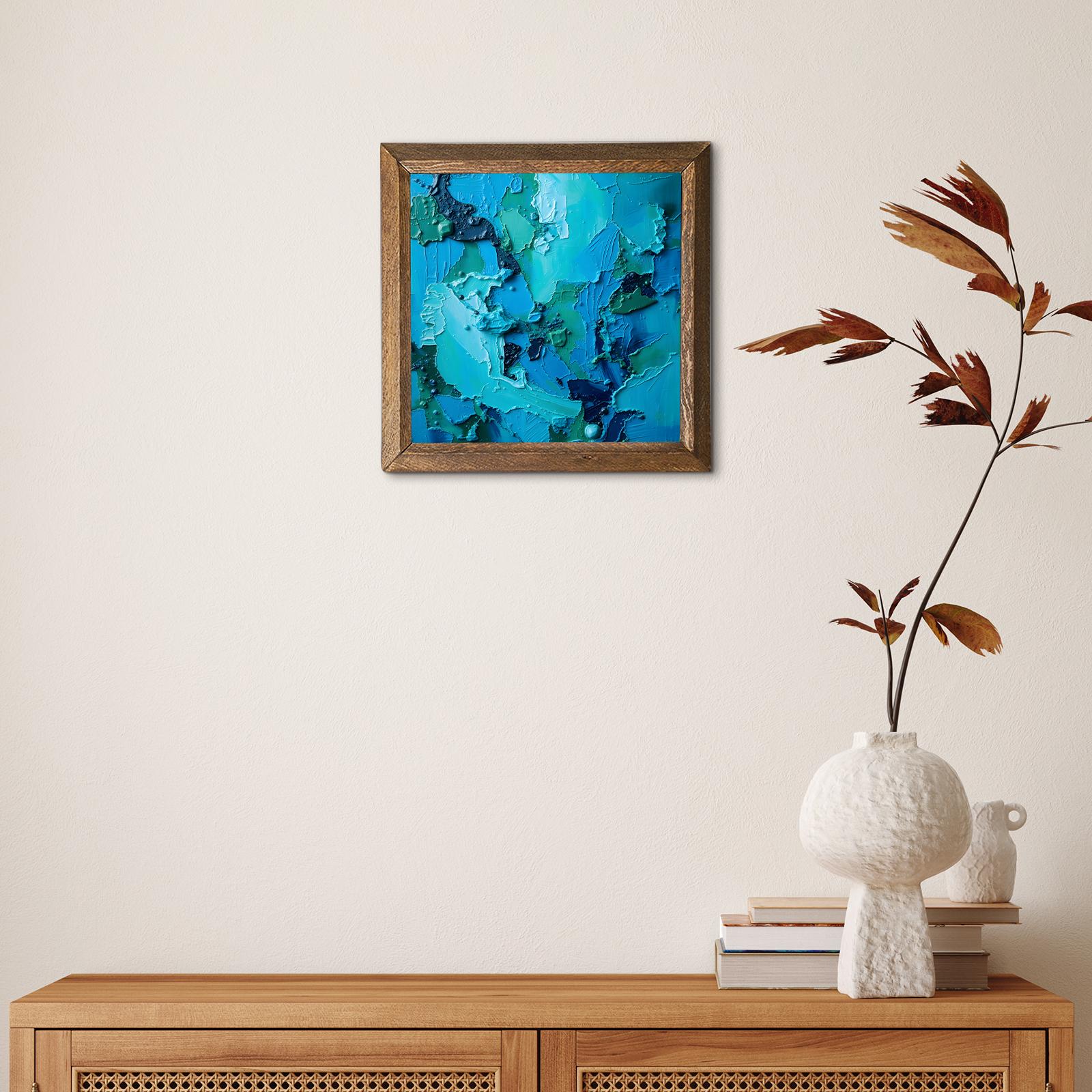 Blues Greens Natural Stone Wall Art - Blue Wall Art | Artistry Home