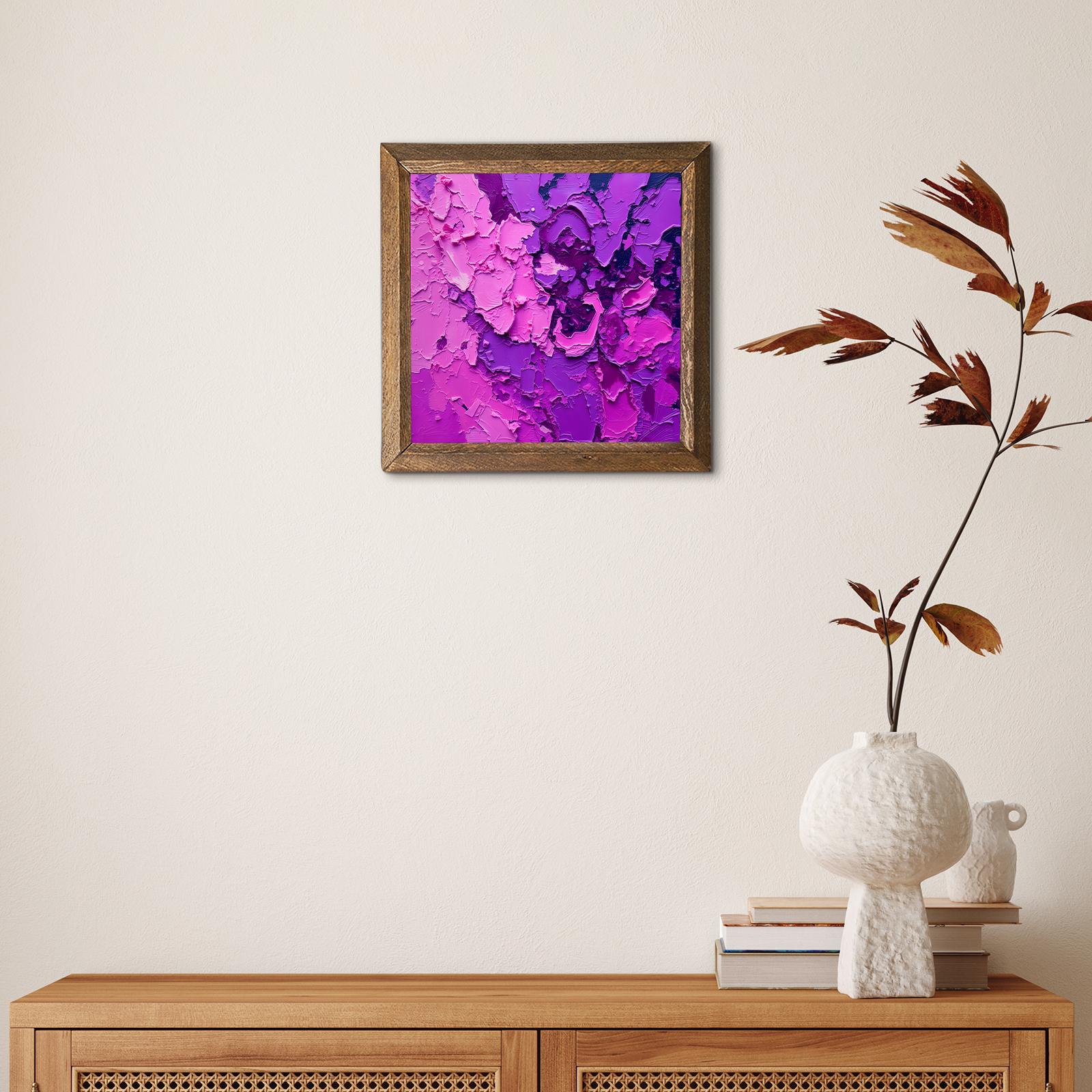 Deep Purple Natural Stone Wall Art - Botanical Wall Art | Artistry Home