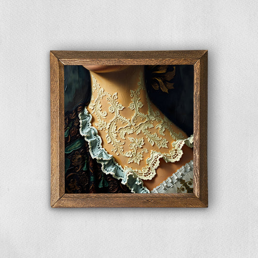 Victorian Era Lace Natural Stone Wall Art | Artistry Home