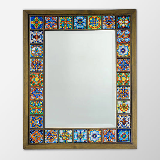 Sultan Edition Handmade Anatolian Ceramic Tile Wall Mirror