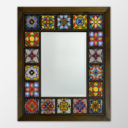 Colour Pop Mosaic Mirror 30 × 35 cm