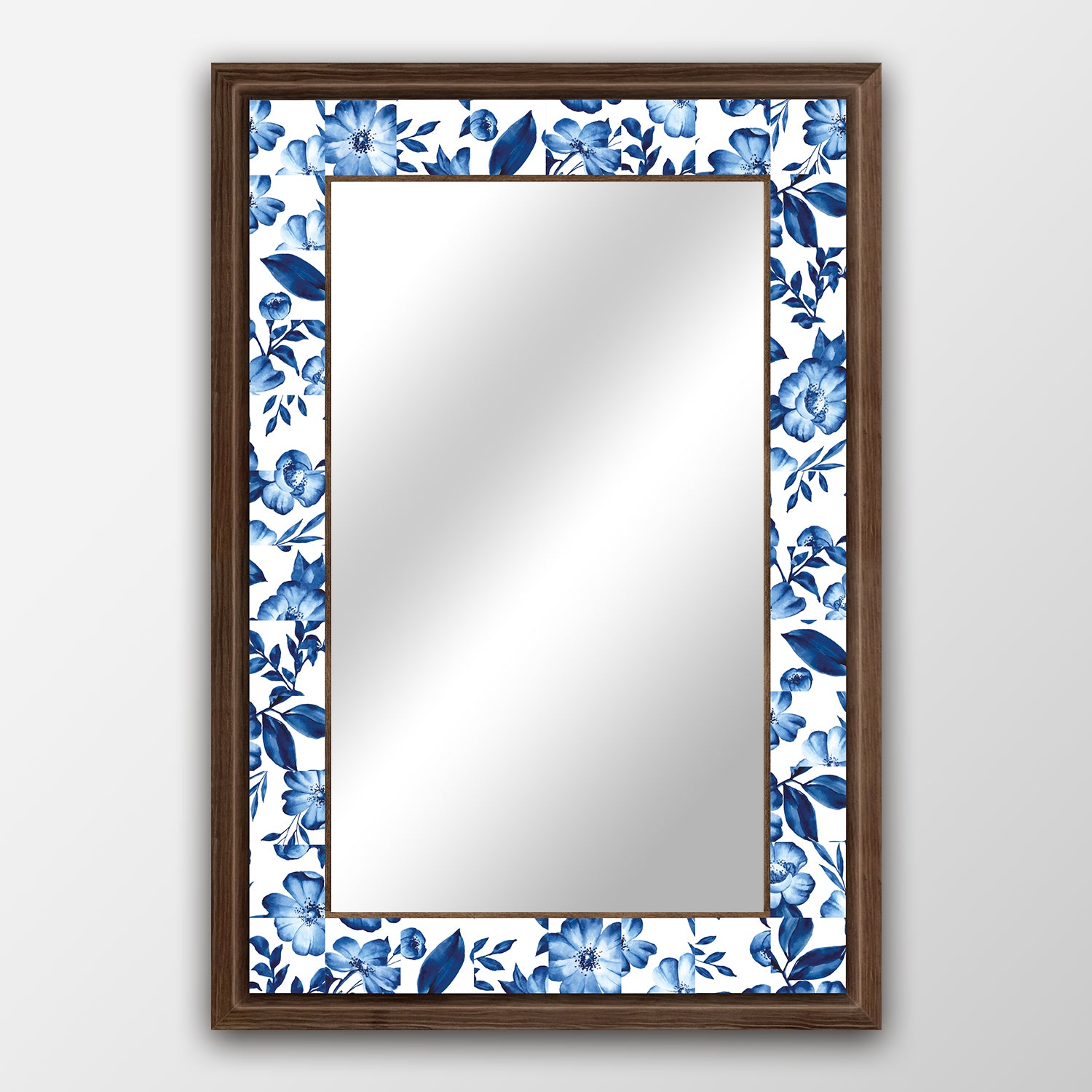 Turquoise Flowers Mirror | Artistry Home