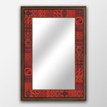 Afghan Red Mirror | Artistry Home