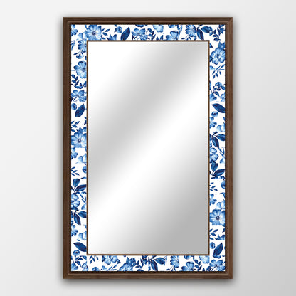 Turquoise Flowers Mirror | Artistry Home