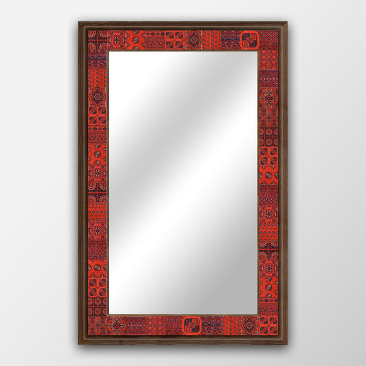 Afghan Red Mirror | Artistry Home