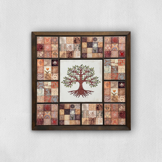 Terracotta Tree of Life Mosaic
