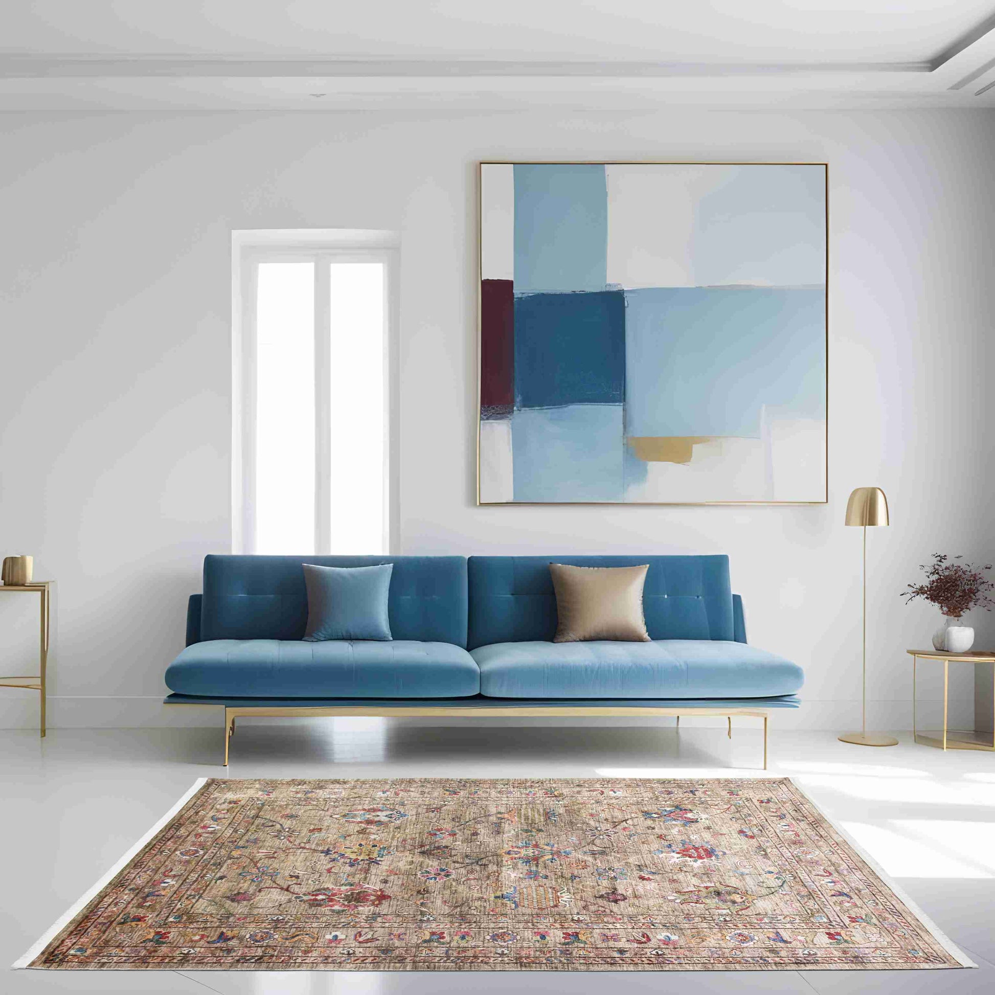Antique Beige Rug - Carpet in Modern Interior | Artistry Home