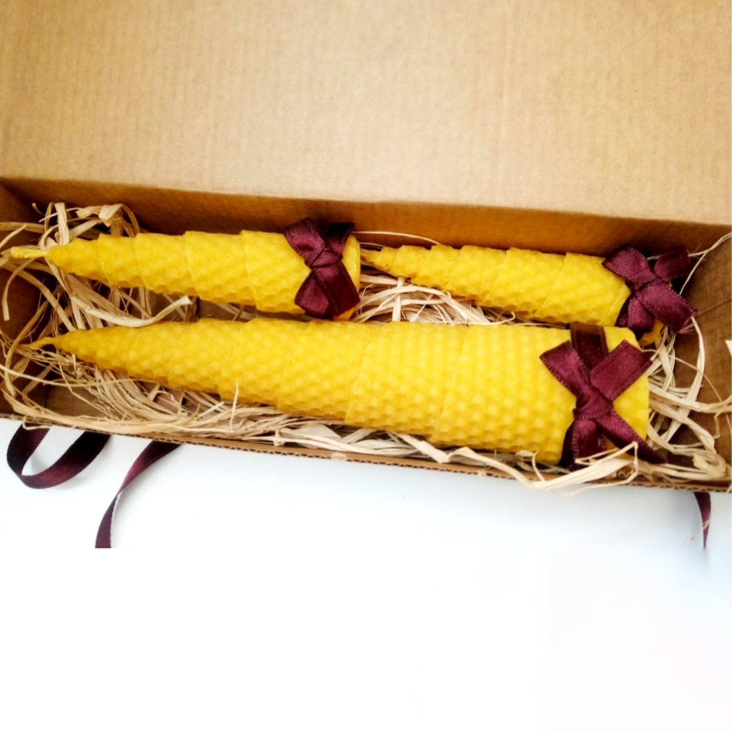 Beeswax Pyramid Candle Set