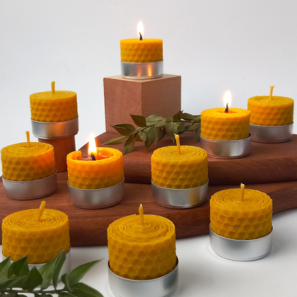 Handmade Beeswax Tealight Candle Set