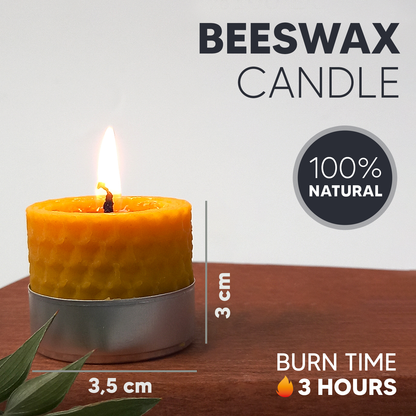 Handmade Beeswax Tealight Candle Set