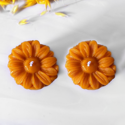 Beeswax Daisy Candle Duo