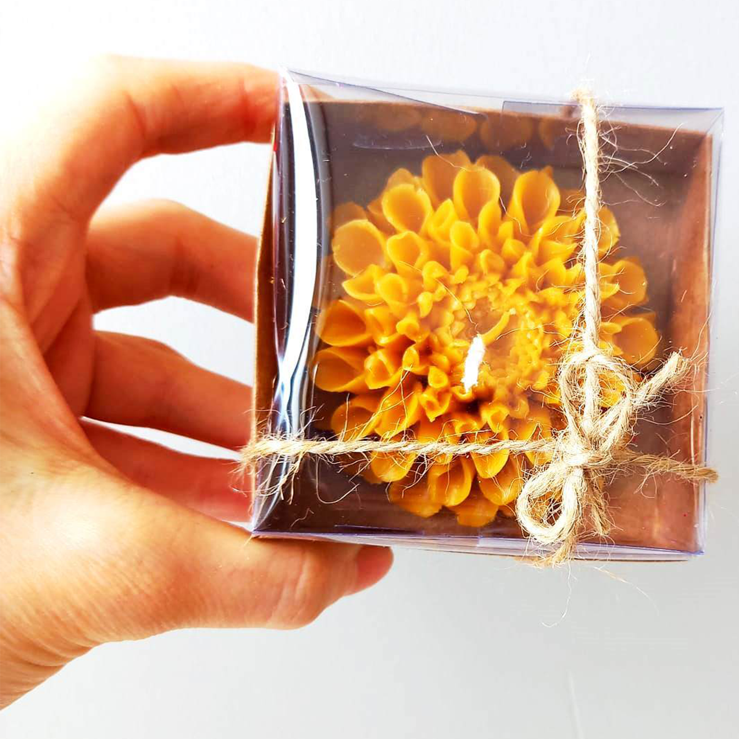 4-Piece Floral Beeswax Candle Set