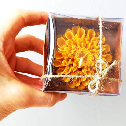 4-Piece Floral Beeswax Candle Set