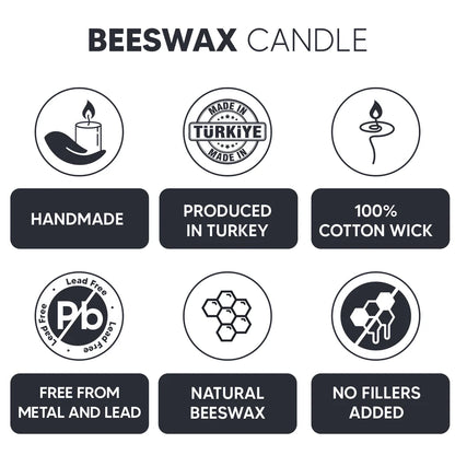 Pine Beeswax Candle Set