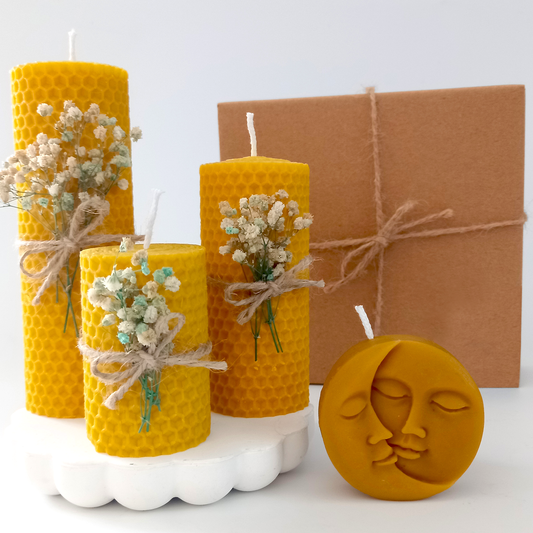 Sun & Moon Beeswax Candle Gift Set